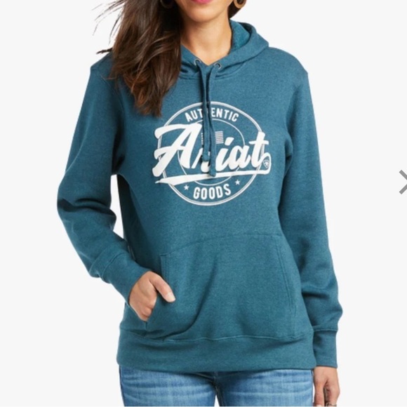 Ariat Tops - Ariat Womens REAL Hoodie Teal XL